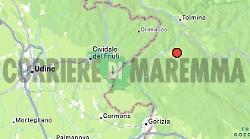 Scossa di terremoto tra Friuli e Slovenia: alle ore 18.25 magnitudo 3.1