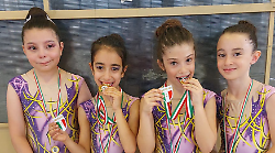 Le atlete della Polisportiva Barbanella Uno protagoniste al Campionato nazionale Uisp di ginnastica ritmica