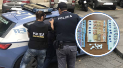 Nascondeva le dosi di cocaina da spacciare in una fioriera della piazza, arrestato 