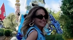 Barbara D’Urso in visita al Giardino dei Tarocchi