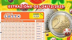 Lotto e 10eLotto: estrazioni di oggi mercoled&igrave; 24 dicembre. Tutti i numeri vincenti