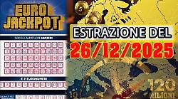 Eurojackpot, estrazione di oggi venerd&igrave; 26 dicembre: i numeri vincenti. Il jackpot vale 50 milioni
