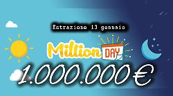 Million Day e Million Day Extra di oggi marted&igrave; 13 gennaio: i numeri vincenti