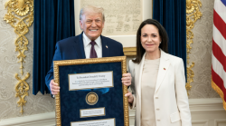 Machado vola a Washington e regala a Trump il Nobel per la pace 