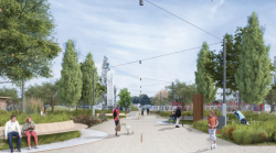 Parco del Diversivo tra realt&agrave; e visione: il Central Park cittadino nei disegni del progetto