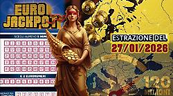 Eurojackpot, estrazione di oggi marted&igrave; 27 gennaio: ecco i numeri vincenti
