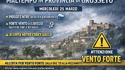 Freddo, vento a 100 chilometri orari e rischio neve: in Maremma torna l'inverno