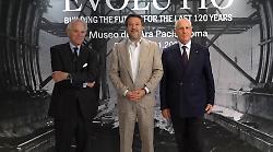 Salvini visita la mostra "Evolutio" di Webuild all'Ara Pacis di Roma
