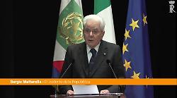 25 aprile,Mattarella a San Severino Marche "La pace &egrave; il senso della Resistenza"