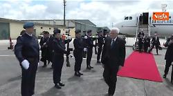 L'arrivo del Presidente Sergio Mattarella a Coimbra in Portogallo