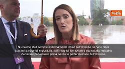 Metsola: In Ucraina pace basata su dignit&agrave; e giustizia, noi sempre al fianco di Kiev