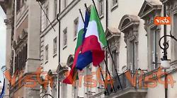 La bandiera della Bulgaria a Palazzo Chigi per la visita del primo ministro Zeljazkov