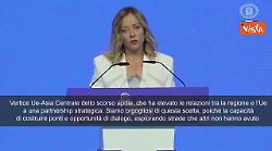 Meloni ad Astana: Italia ha tracciato la rotta col primo Vertice Ue-Asia Centrale