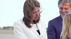 La premier Giorgia Meloni atterra a Calgary per partecipare al G7 in Canada