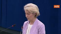 Von der Leyen: Sui dazi Usa misure senza precedenti, ma linea Ue &egrave; chiara e ferma