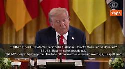Trump: Dov'&egrave; il Presidente della Finlandia?, Stubb: Sono qui. Il tycoon: Sei pi&ugrave; bello che mai