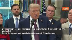 Trump: Ci saranno conseguenze se non ci sarà l'annuncio di un incontro tra Putin e Zelensky