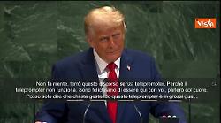 Trump all'Onu scherza: Non user&ograve; teleprompter perch&egrave; non funziona. Chi lo sta gestendo nei guai