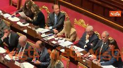 Il gesto di Meloni durante l'intervento di Maiorino (M5s) al Senato