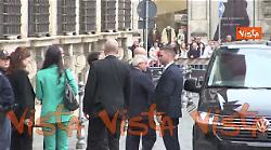 Il primo ministro ungherese Viktor Orbàn arriva a Palazzo Chigi per l'incontro con Meloni