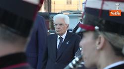 4 Novembre, Mattarella all'Altare Patria per Festa Forze Armate. Al suo arrivo gli onori militari