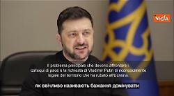 Piani pace Ucraina, Zelensky: Putin vuole infrangere il principio d’integrità territoriale