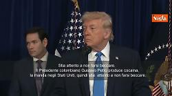 Trump: Presidente Colombia Gustavo Petro stia attento a non farsi beccare