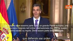 Sanchez: Spagna &egrave; parte della Coalizione dei Volenterosi per la sicurezza in Ucraina