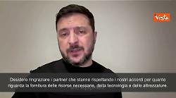 Guerra Ucraina, Zelensky: "Ringraziopartner che ci aiutano a difenderci, inclusa Italia"
