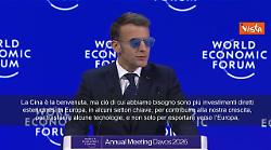 Macron a Davos: Abbiamo bisogno di pi&ugrave; investimenti cinesi in Europa in settori chiave