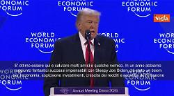 Trump a Davos: Saluto molti amici e qualche nemico, in 12 mesi successi fantastici