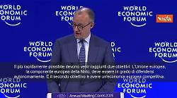 Merz a Davos: Dobbiamo essere in grado di difenderci da soli