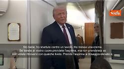 Trump spiega livido sulla sua mano: L'ho sbattuta contro un tavolo. Ematoma colpa dell'aspirina SOTT