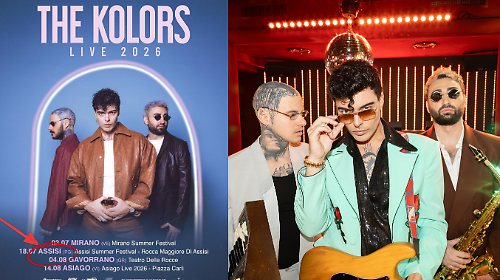 The Kolors in live alla Rocca Maggiore per l'Assisi Summer Festival: data e biglietti