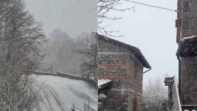 Amiata imbiancata fuori stagione: pioggia e neve fino al weekend