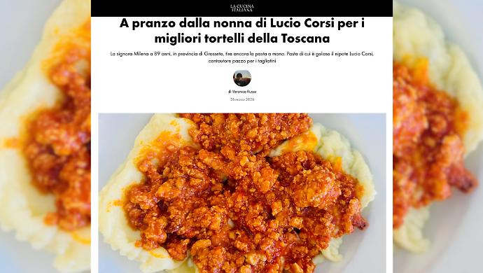 Se il Tortello maremmano diventa rock: la Nonna di Lucio Corsi conquista La Cucina Italiana
