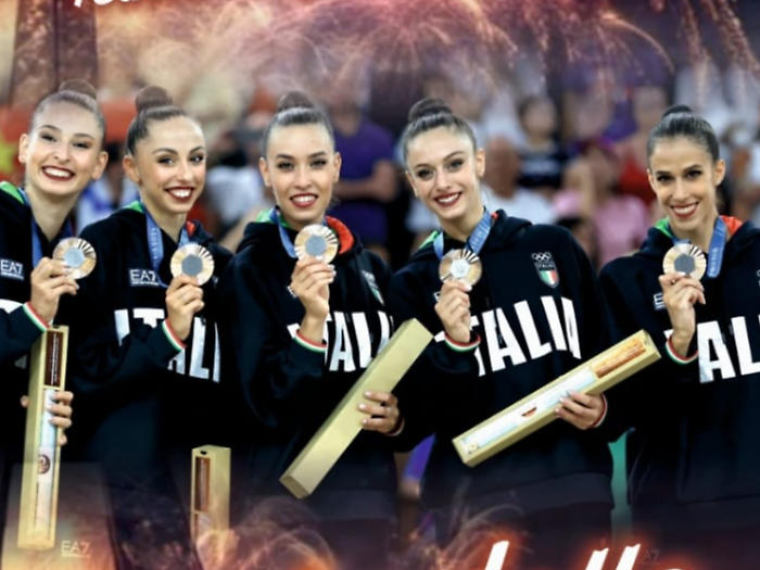 Follonica, le Farfalle della ritmica tornano nella città del Golfo per festeggiare il bronzo olimpico