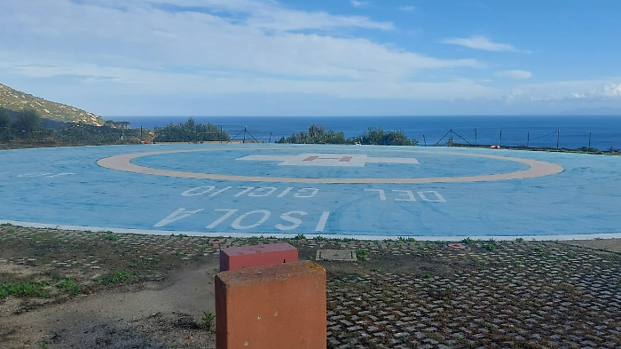 La piazzola dell'elisoccorso del Giglio