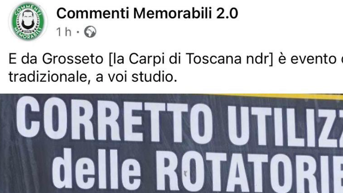 Il post Facebook di Commenti Memorabili 2.0