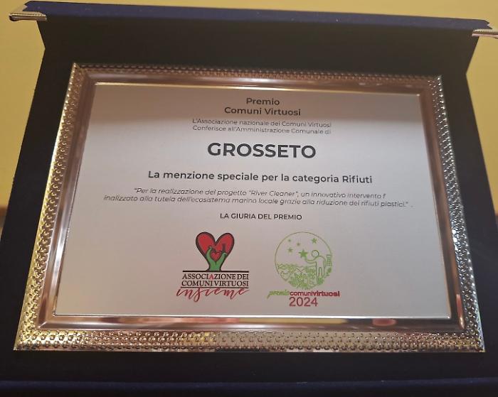 Grosseto riceve una menzione speciale, nella categoria rifiuti, del premio Comuni virtuosi