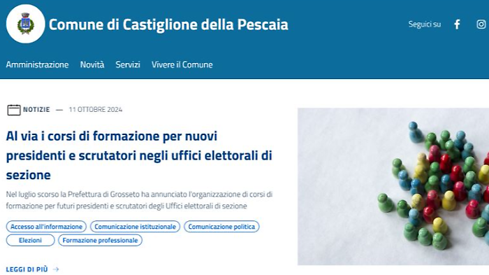 Nuovo sito istituzionale del Comune di Castiglione della Pescaia 