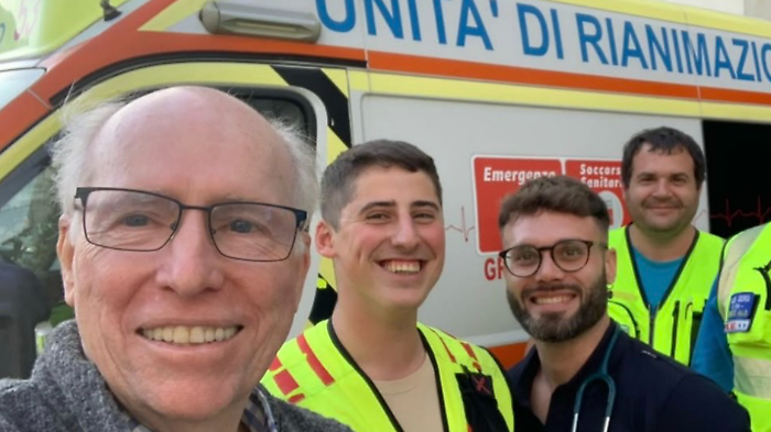 James E. Muller in visita alla Misericordia di Manciano