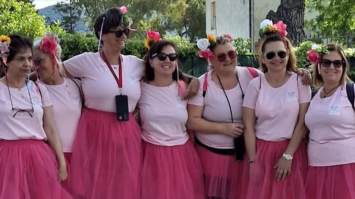Insieme in Rosa Onlus durante un evento 