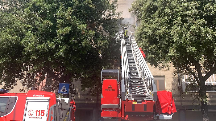 Incendio in via Bianciardi a Grosseto 