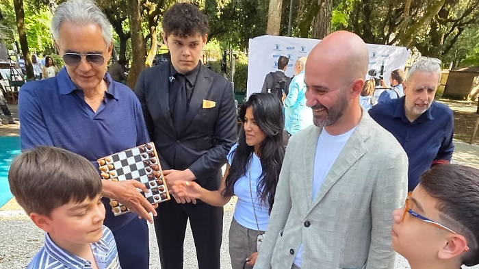 Bocelli e il piccolo Eithan