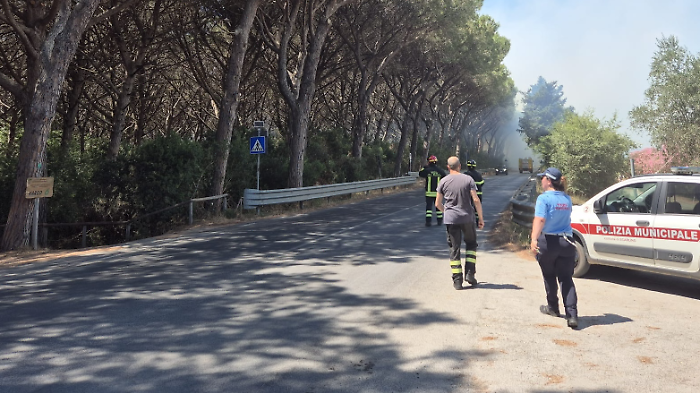 Riaperta la strada delle Collacchie, proseguono le operazioni di bonifica in pineta e le indagini. Il bilancio di una domenica di fuoco