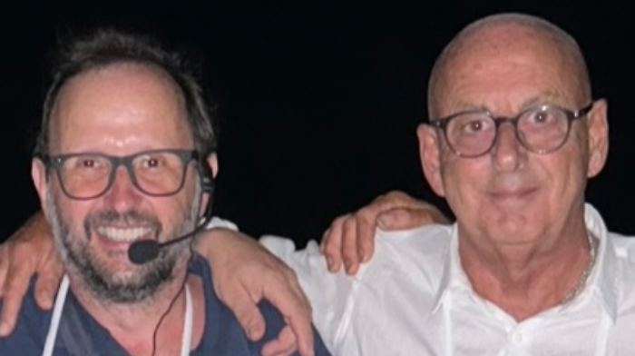 L'astrofisico Gianluca Masi e il sindaco Mirco Morini 