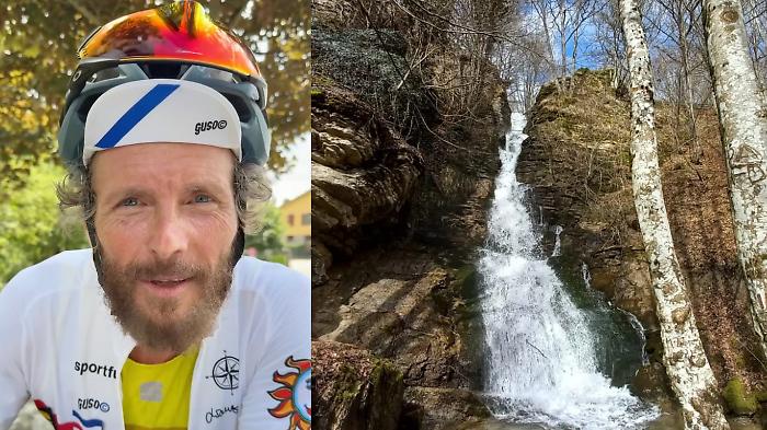 Jovanotti in bici sul Monte Fumaiolo dove nasce il Tevere: "Una volta mio padre mi port&ograve; qui"