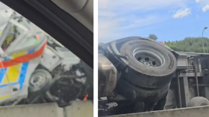 Le foto dell'incidente in A1