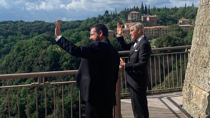 Clooney e Sandler a Pitigliano